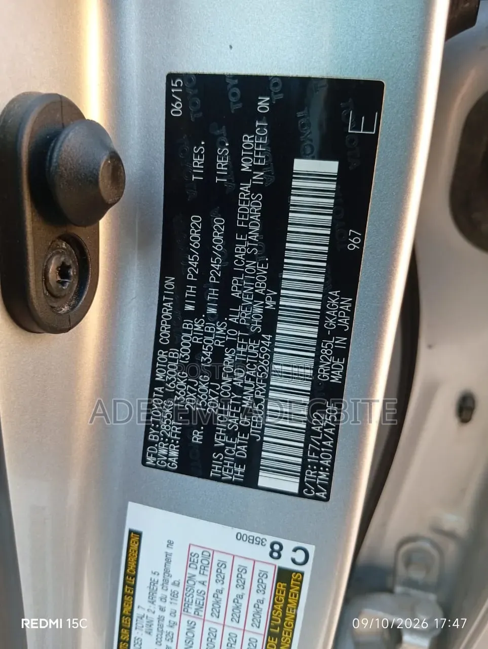 Toyota 4-Runner 2015 Silver