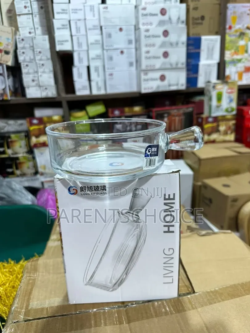 Clear Glass Amala Bowl With a Single Handle
