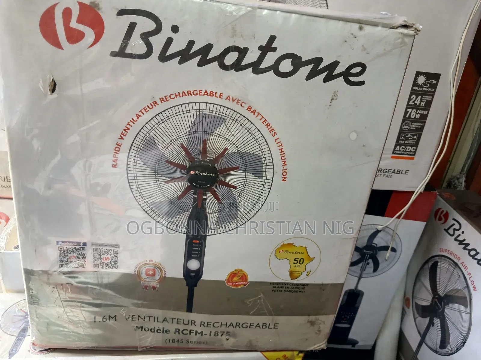 Binatone Rechargeable Fan
