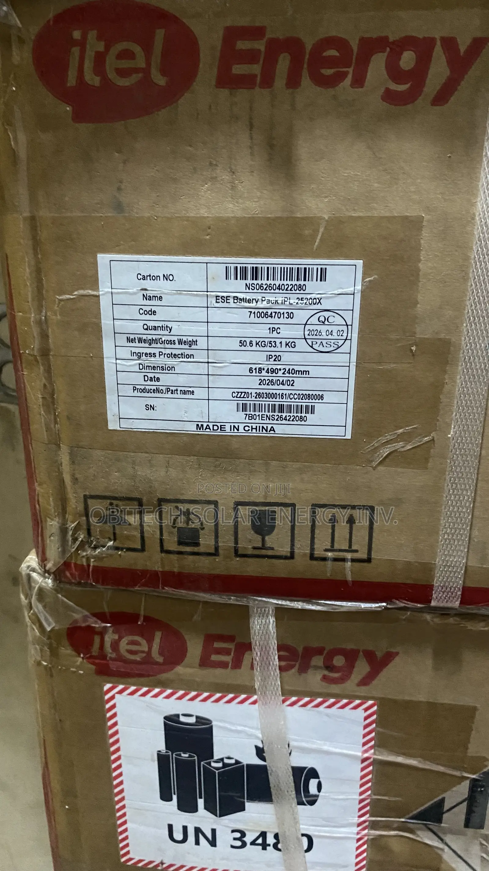 2.5kWh Itel Lithium Battery