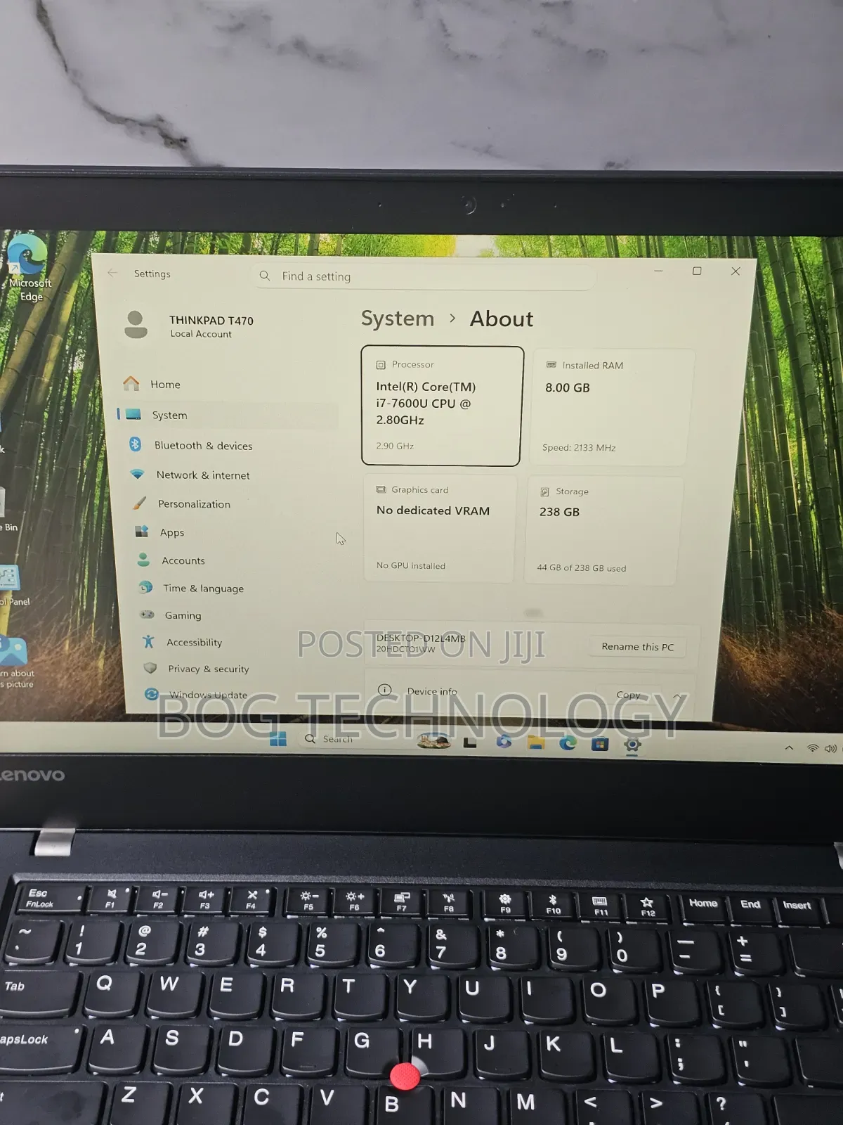 Laptop Lenovo ThinkPad T470 8GB Intel Core i7 SSD 256GB