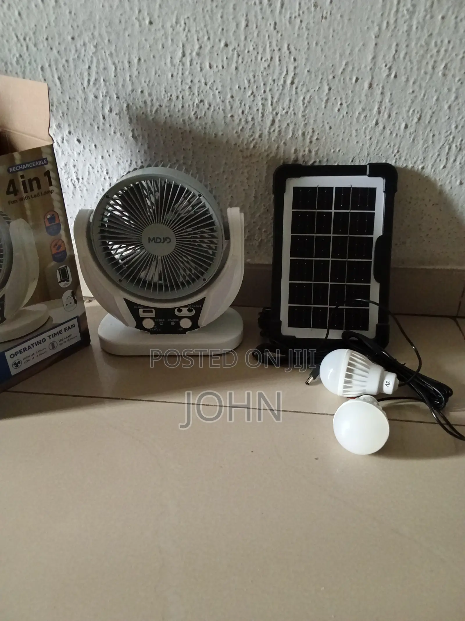 4 in 1 Solar Fan With Led Lamp
