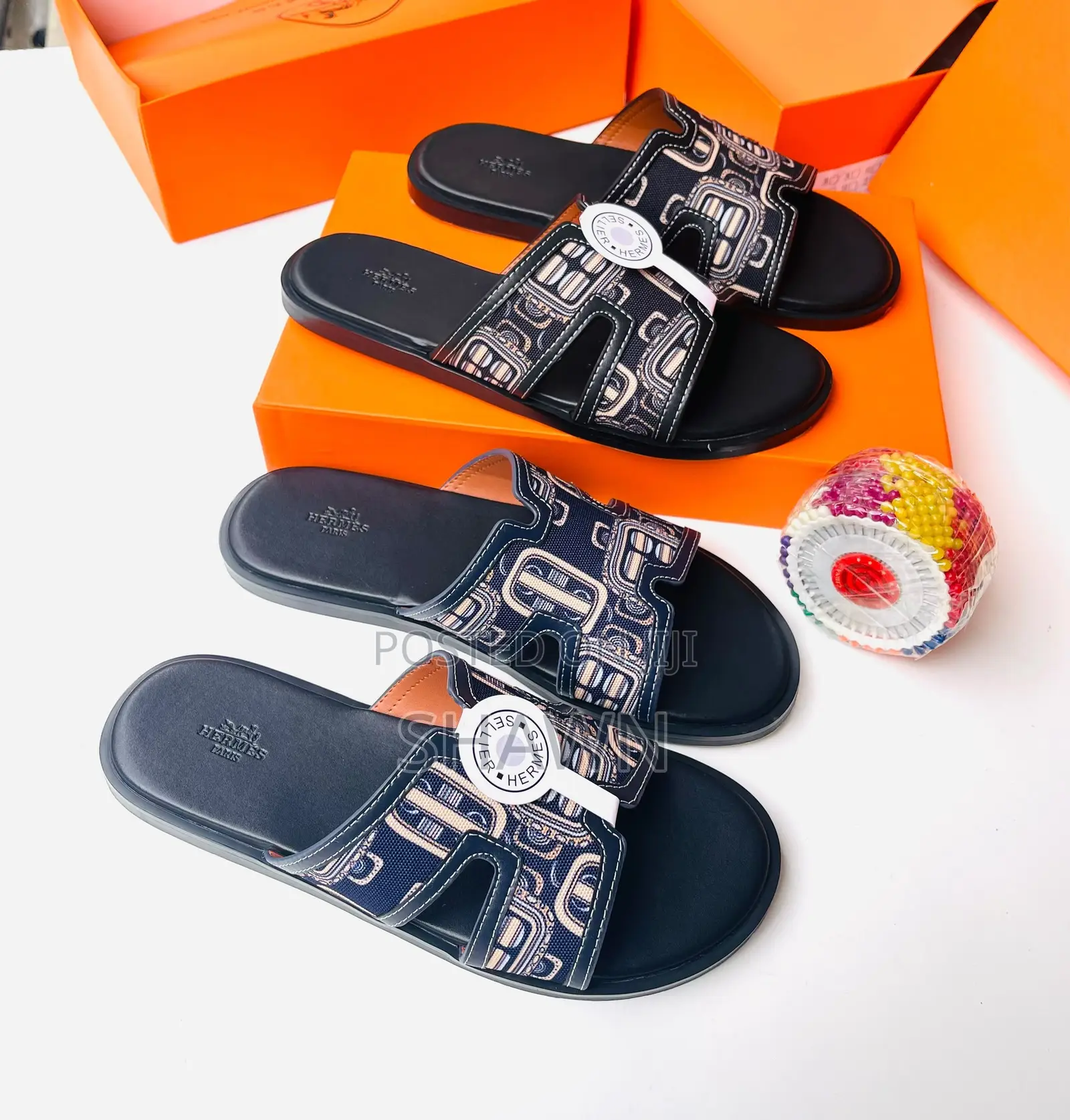 Hermes Leather Slippers