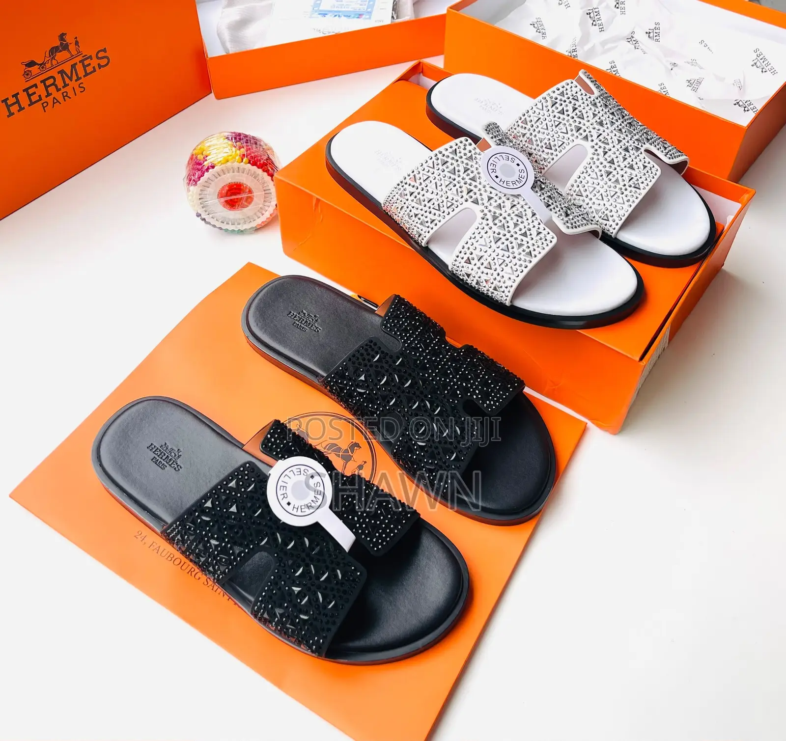 Hermes Leather Slippers