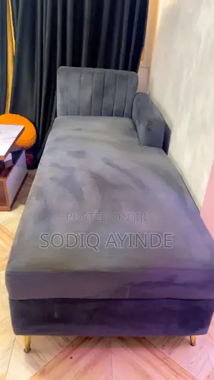 Elegant Gray Lounge Chair / Chaise Sofa for Sale
