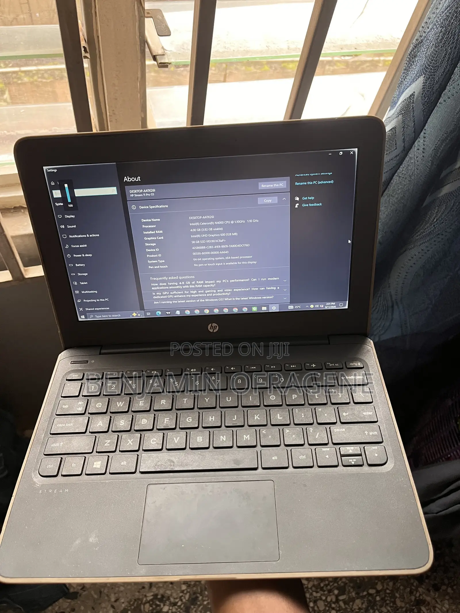 Laptop HP Stream 11 4GB Intel Celeron SSD 60GB