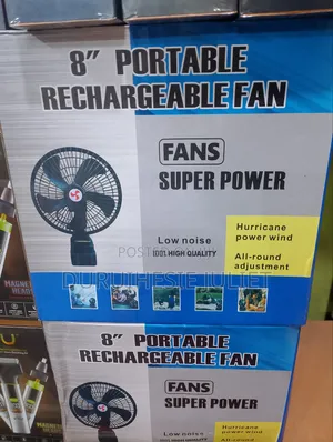 Portable Rechargeable Fan With Two Batteries ( It's Rotating )