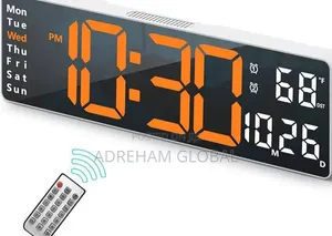 Big Digital Wall Led Clock With Remote