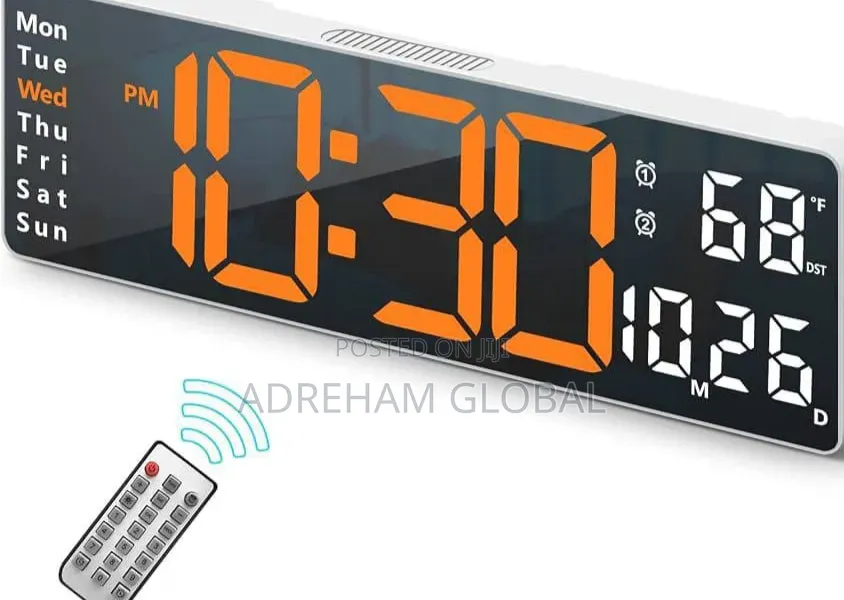 Big Digital Wall Led Clock With Remote
