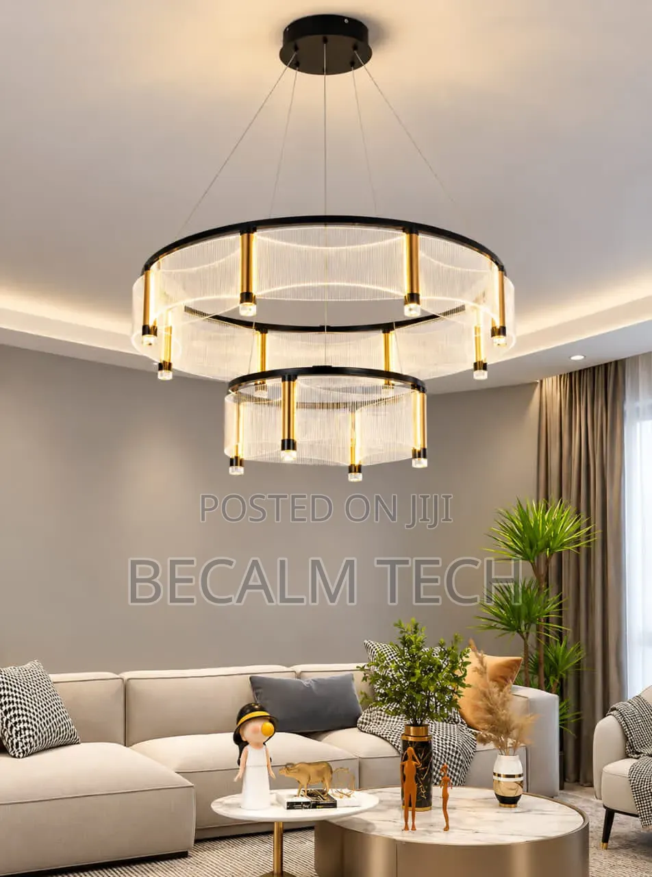 2Ring Dropping Chandelier.