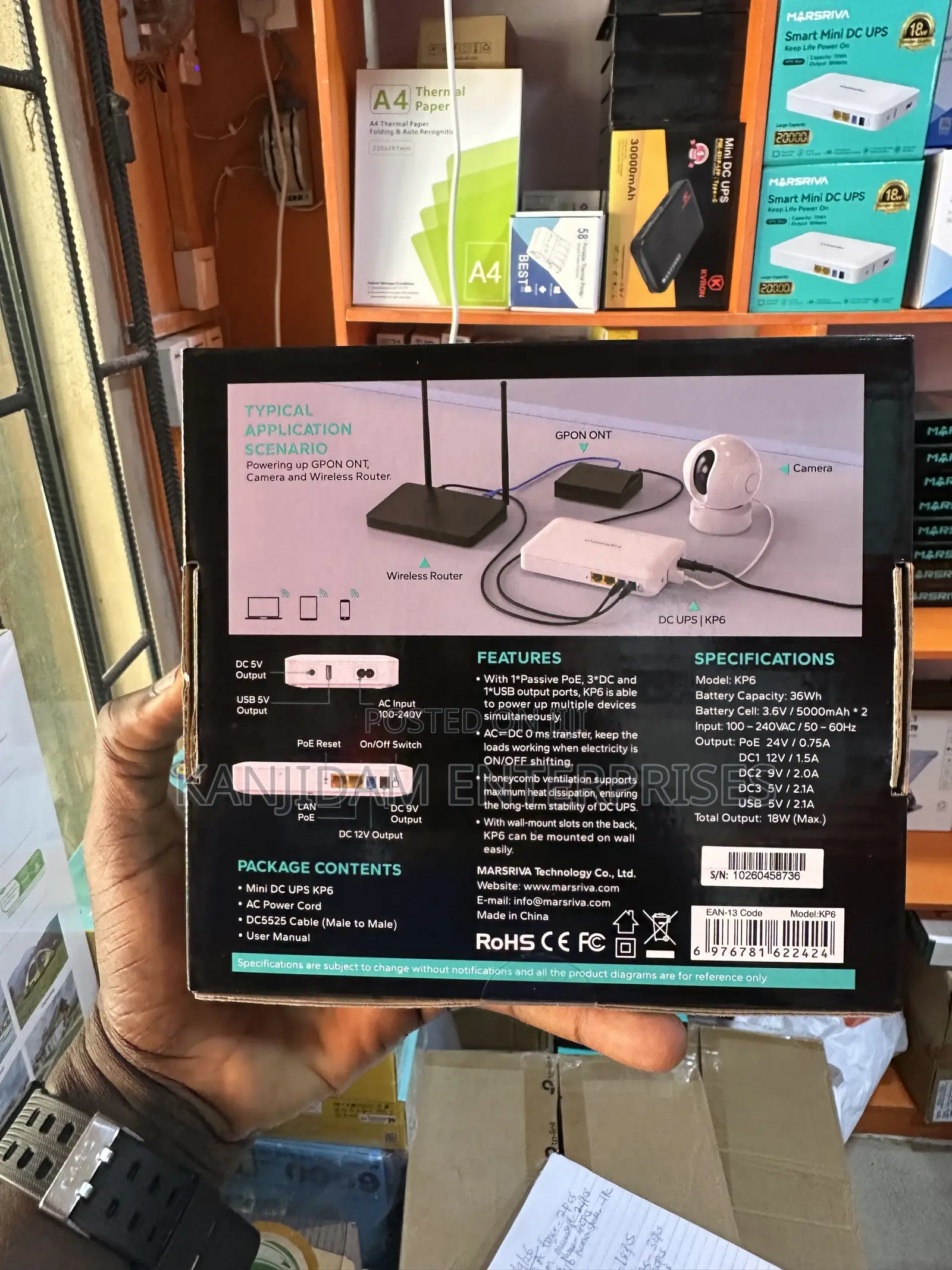 Marsiva Mini UPS 10000mah Router Powerbank