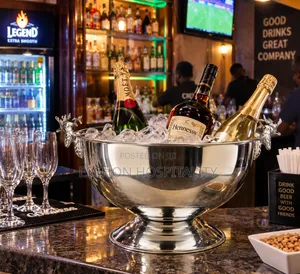 Luxury Silver Bar Wine / Ice Banquet Bowl