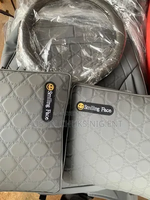 Smiling Face Grey Seat Cover for All Vehicles