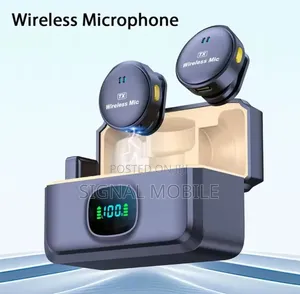 Lavalier Microphone 2.4GHz Wireless Charging Case for Video Recording