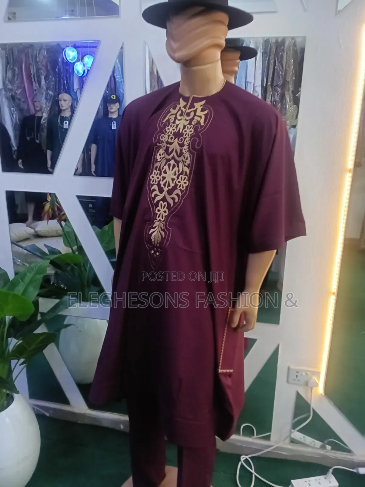 Red Dansiki Wear