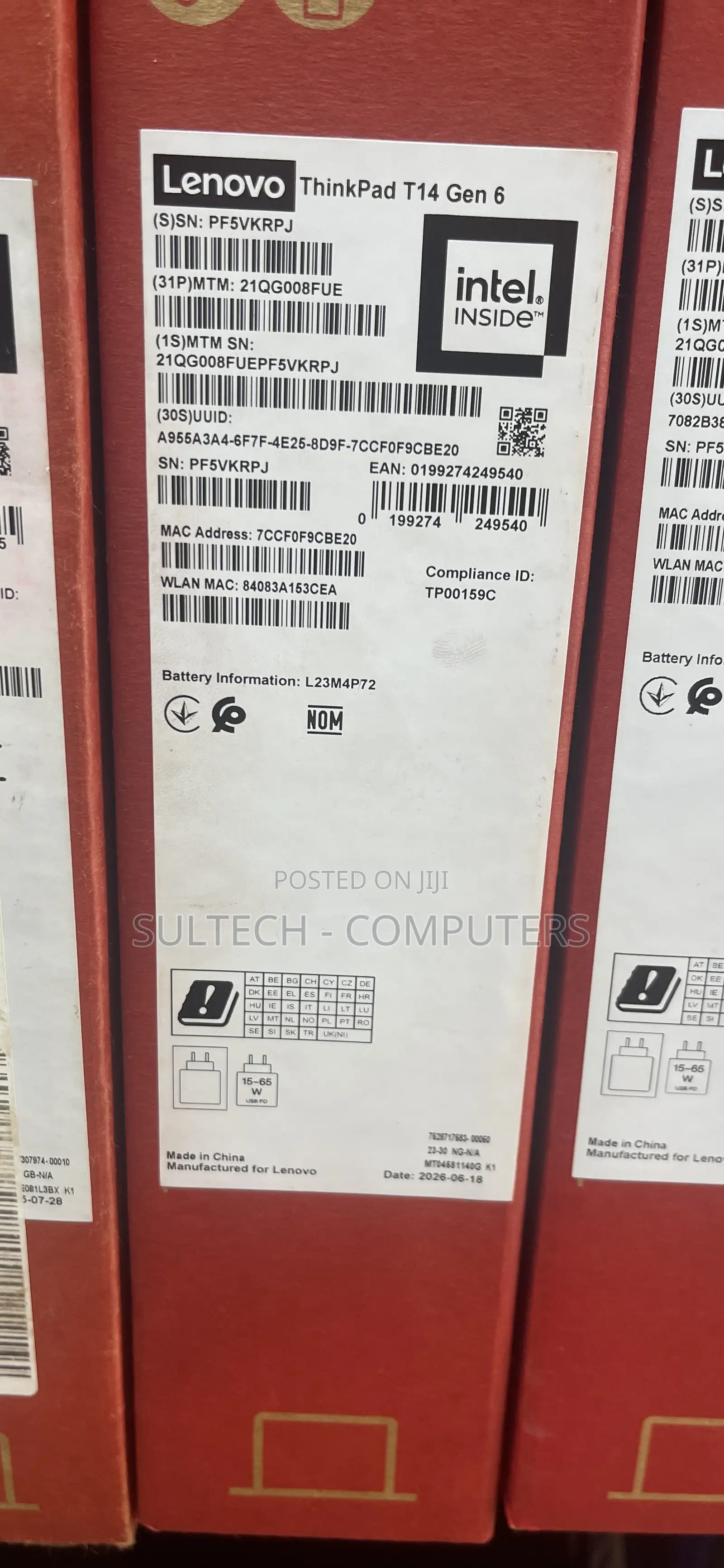New Laptop Lenovo ThinkPad T14 32GB Intel SSD 1T