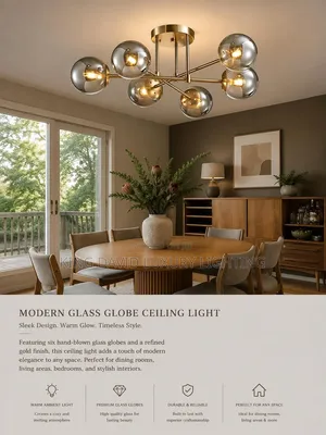 Modern Glass Globe Ceiling Light