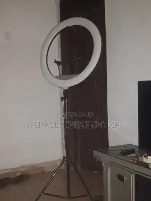22" LED Ring Light With Tripod Stand, 3 Phone Holders Remote