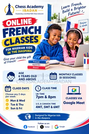 Online Monthly French and Chess Class