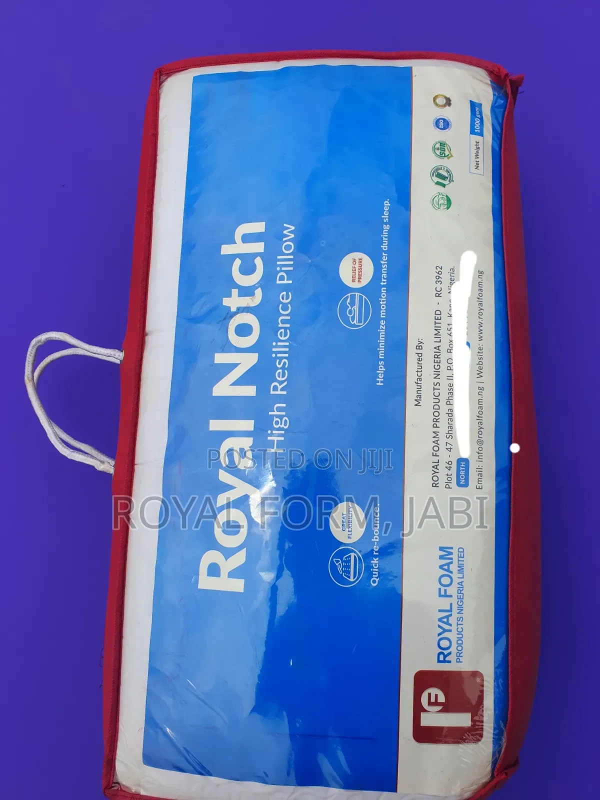 Royal Notch Memory Pillow ( Quick Re-Bounce Great Flexibility)