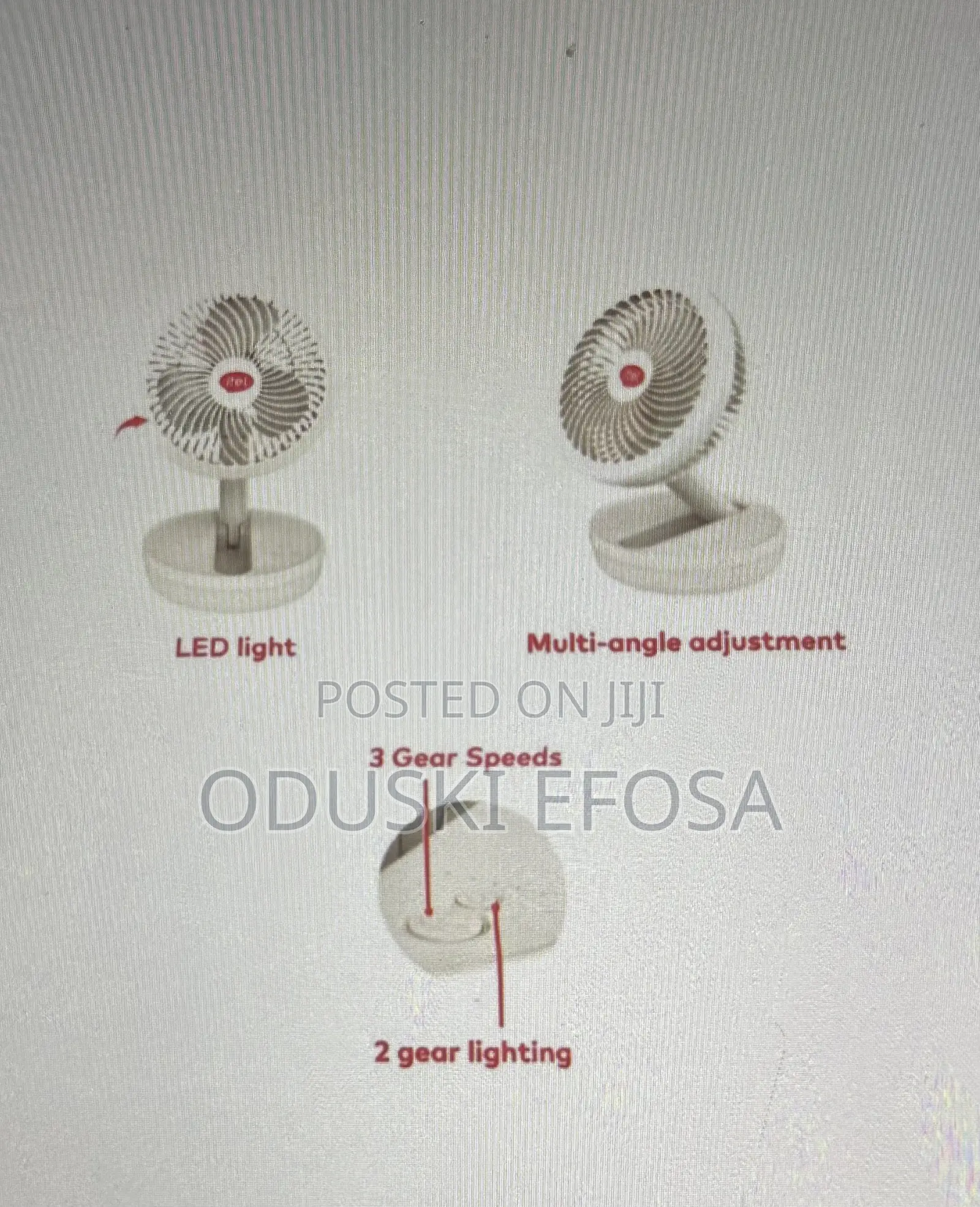 Itel Foldable Rechargeable Fan
