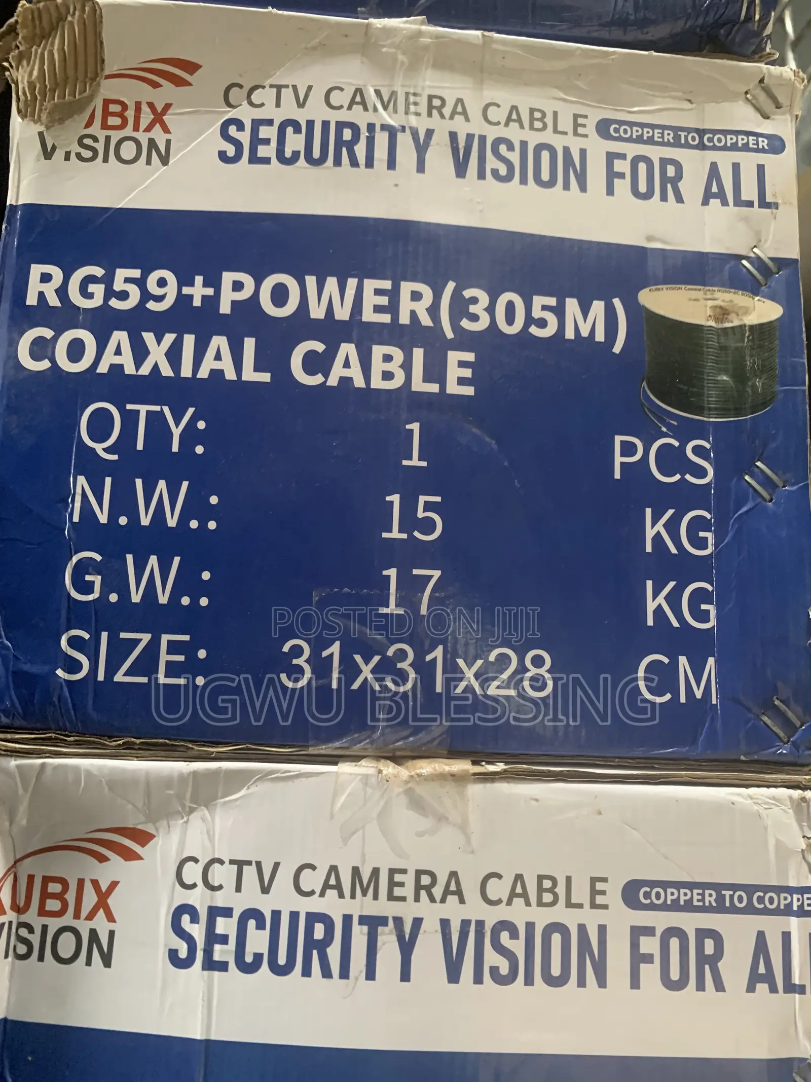 Kubix Vision RG59 Power Coaxial Cable (305m)
