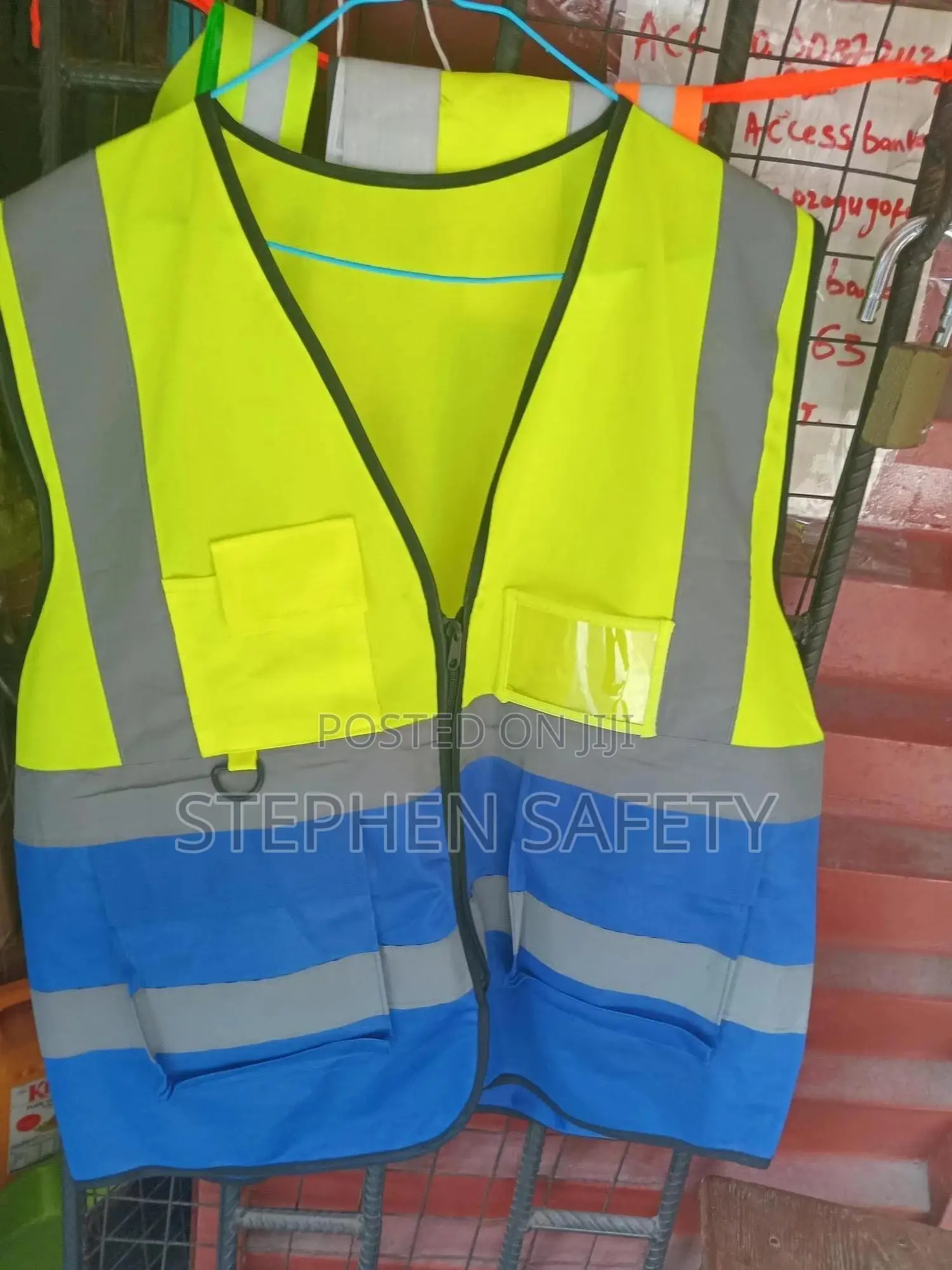 Reflective Vest With Zip Pocket, Available in Different Colours.