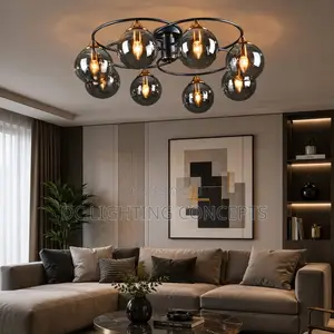 Modern Style Scandinavian Glass Ball Ceiling Light for Living Room.