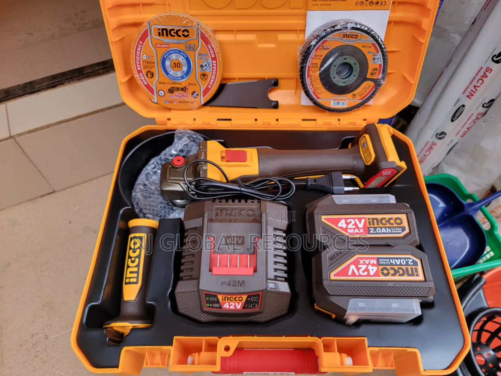 42v Cordless Angle Grinder 1080 Ingco