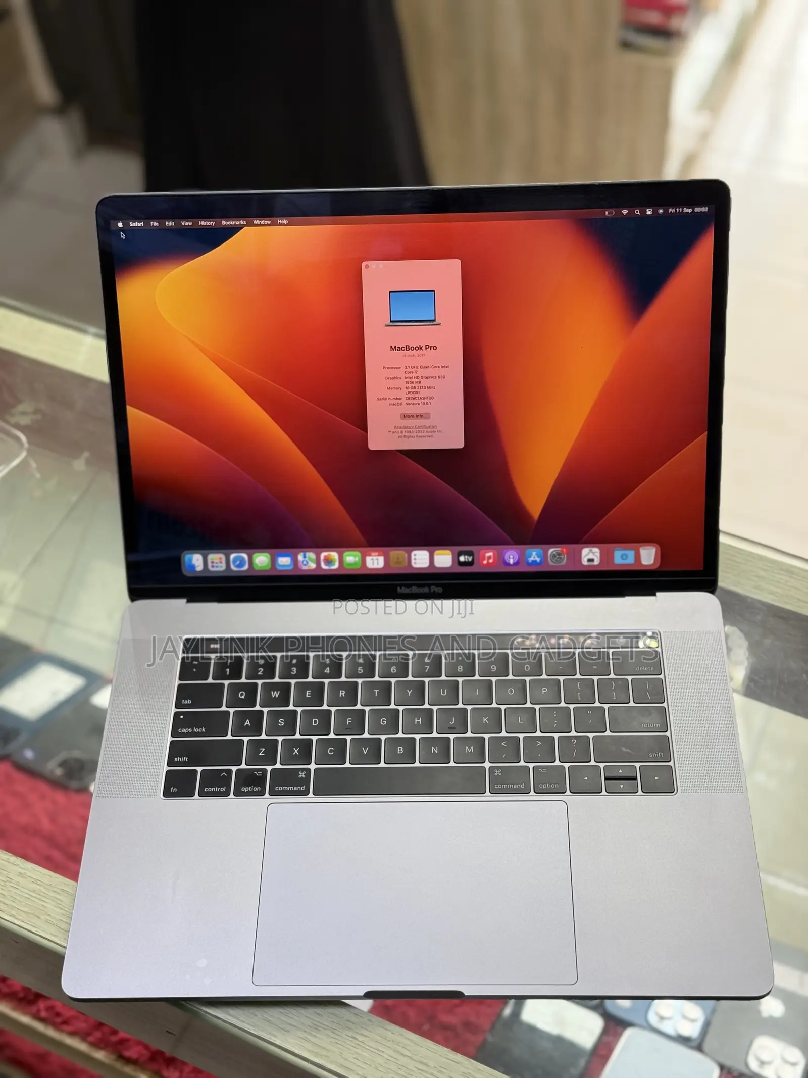 Laptop Apple MacBook Pro 2017 16GB Intel Core i7 SSD 512GB