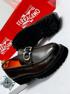 Salvatore Ferragamo Men’s Dark Brown Leather Shoes – Fully Boxed