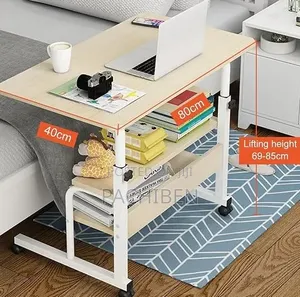 Laptop Table With Double Shelves