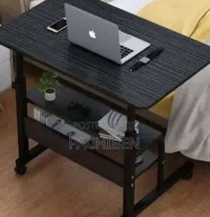 Laptop Table With Double Shelves
