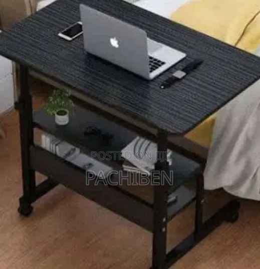 Laptop Table With Double Shelves