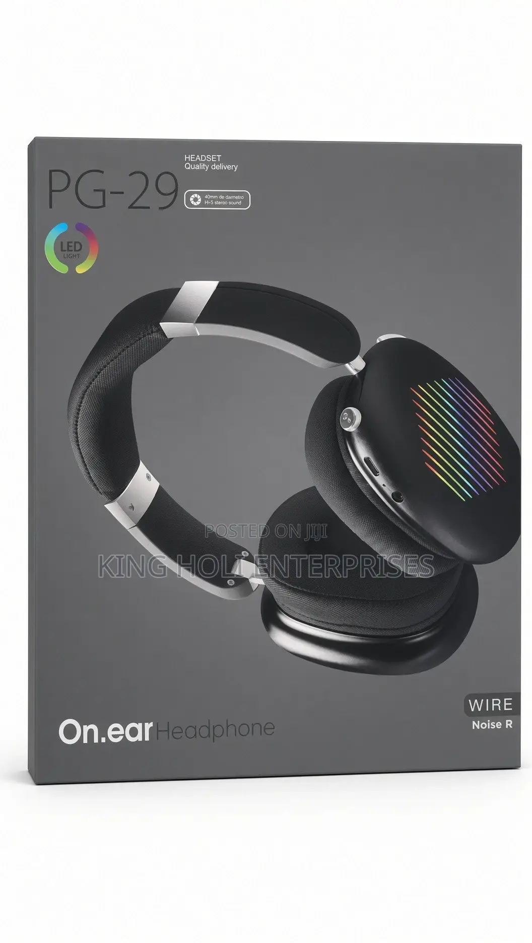 PG-29 LED Wired on-Ear Headset