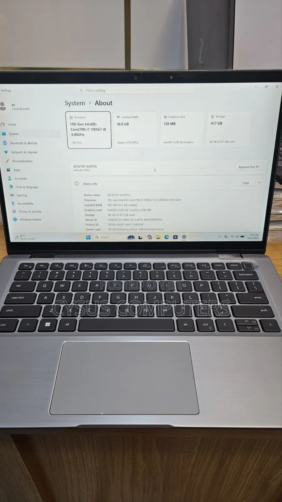Laptop Dell Latitude 7420 16GB Intel Core i7 SSD 512GB