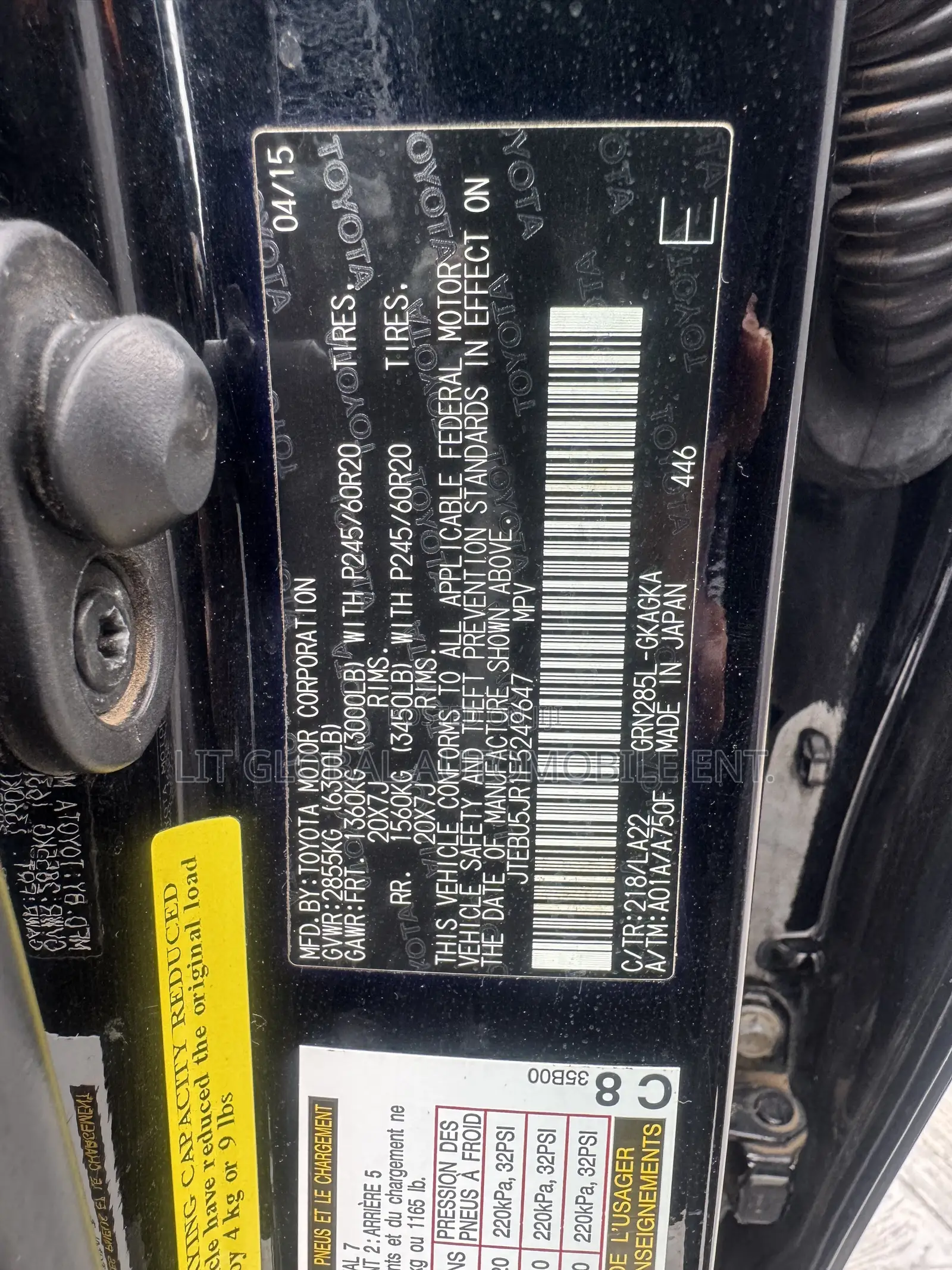 Toyota 4-Runner 2015 Black