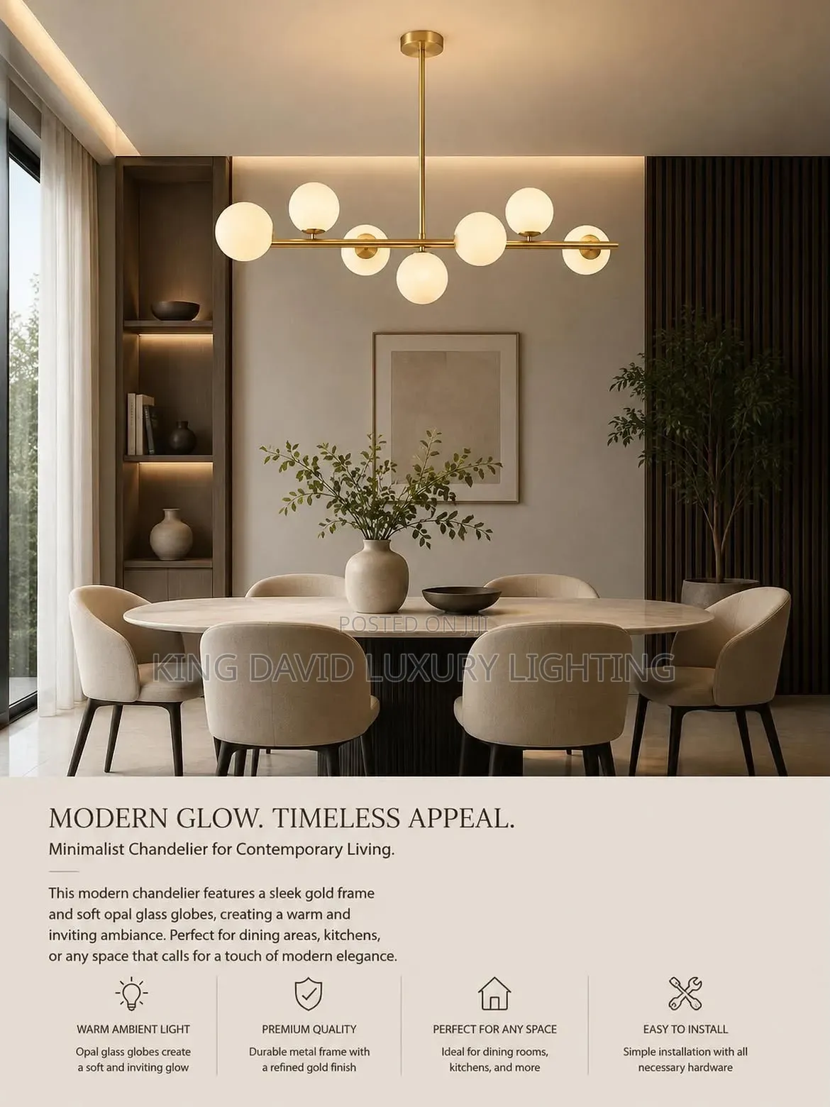 Linear Globe Sputnik Chandelier