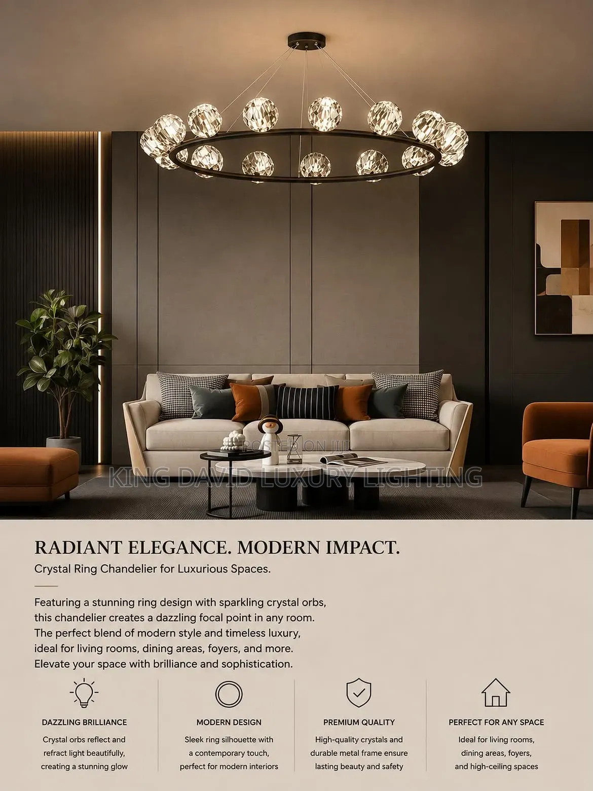Crystal Ring Chandelier,