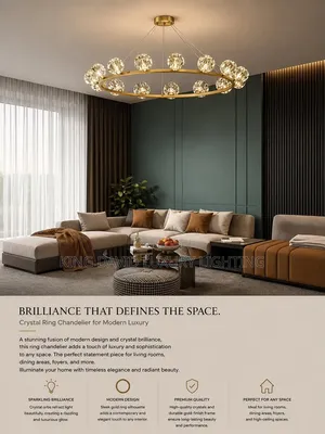 Modern Crystal Ring Chandelier