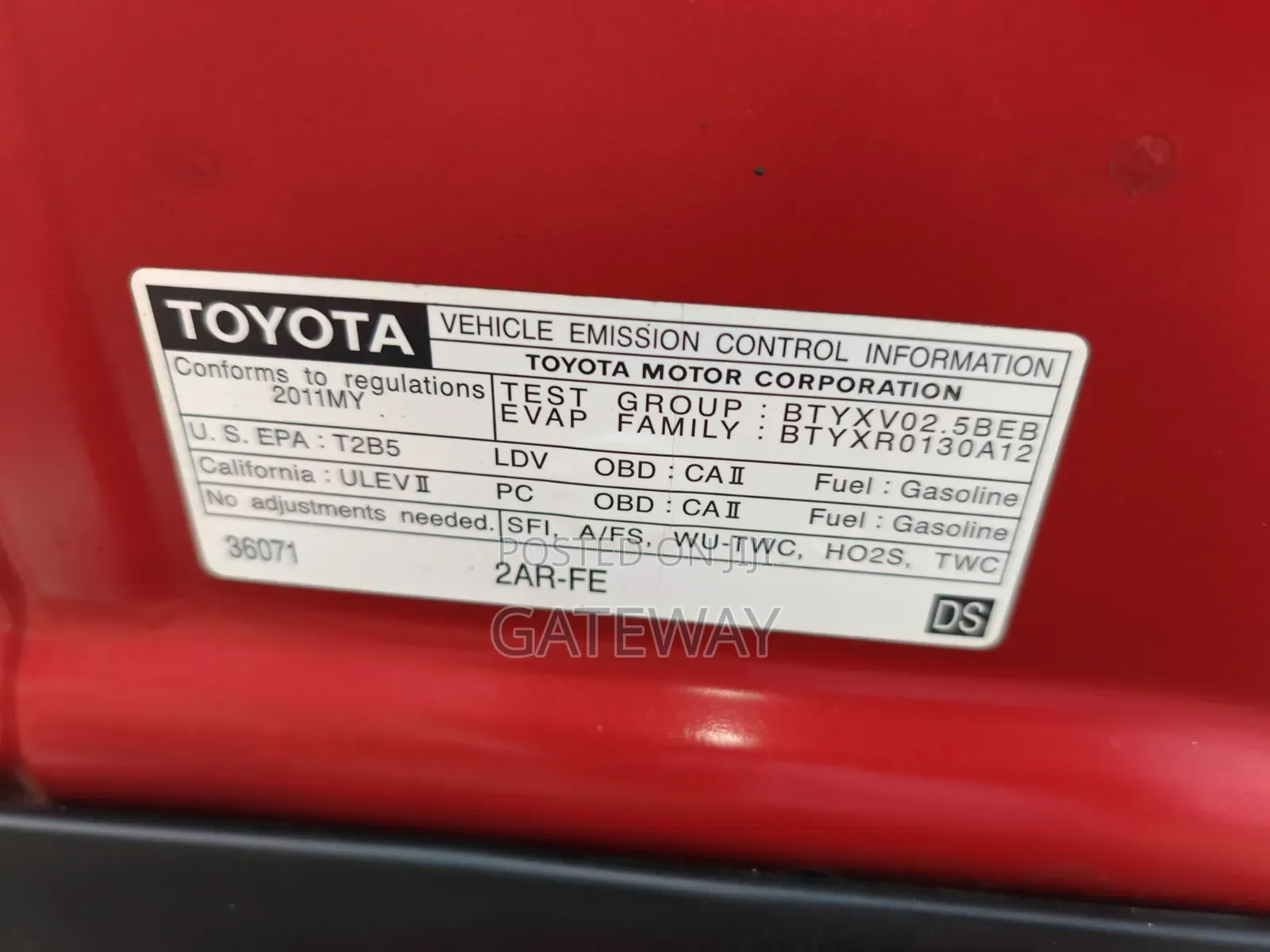 Toyota Camry 2010 Red