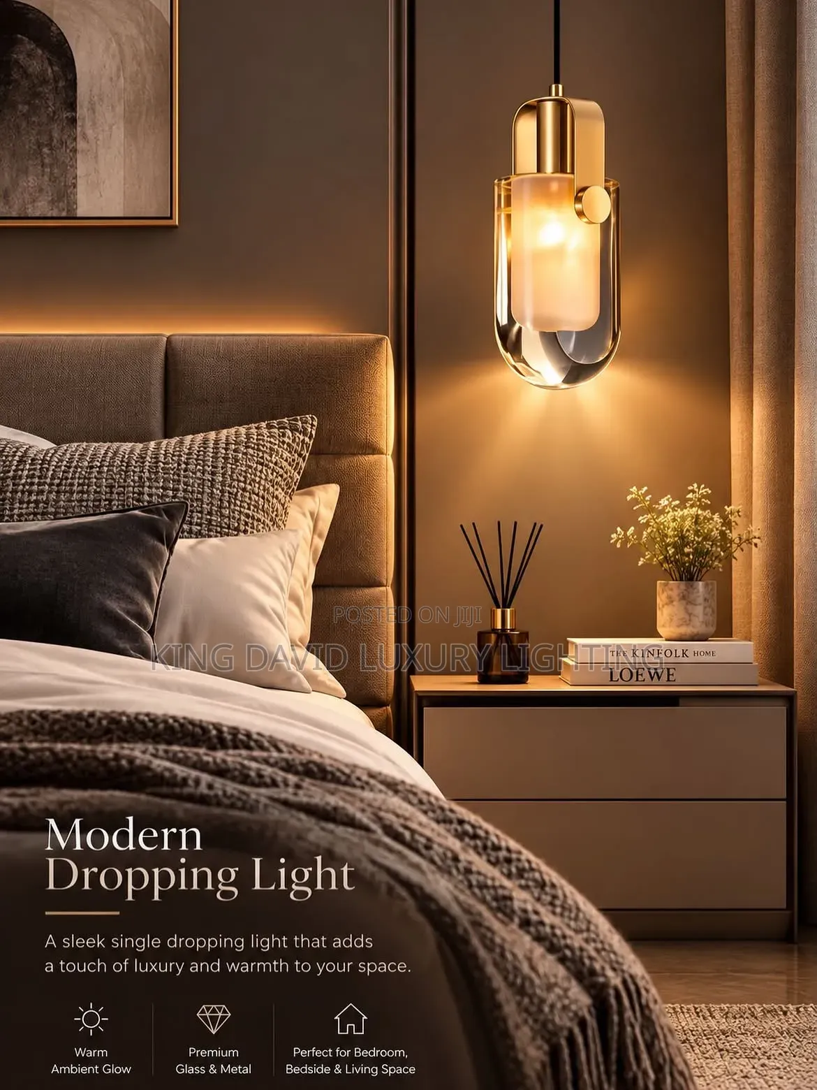 Modern Droplet Crystal Pendant Light