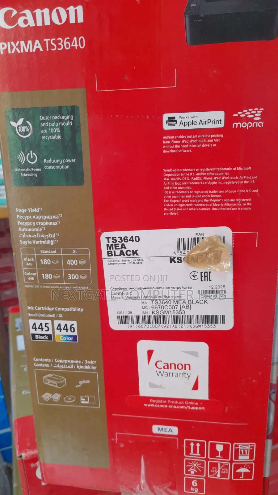 Canon 3-in-1 Desk Jet Printer