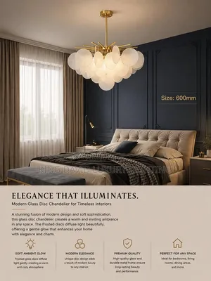 Modern Glass Disc Chandelier