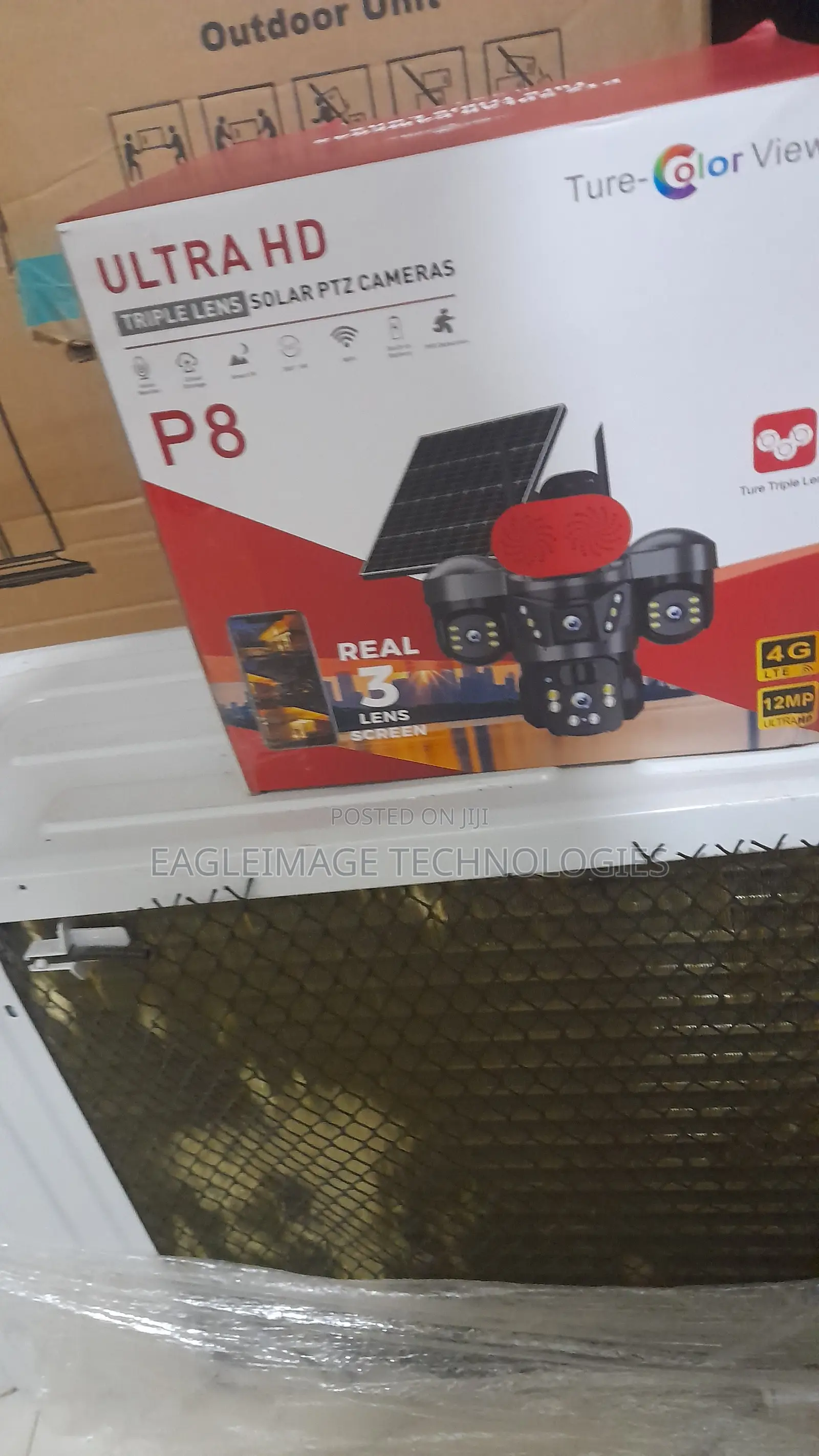 3-Lens Smart PTZ Camera With Solar Power System