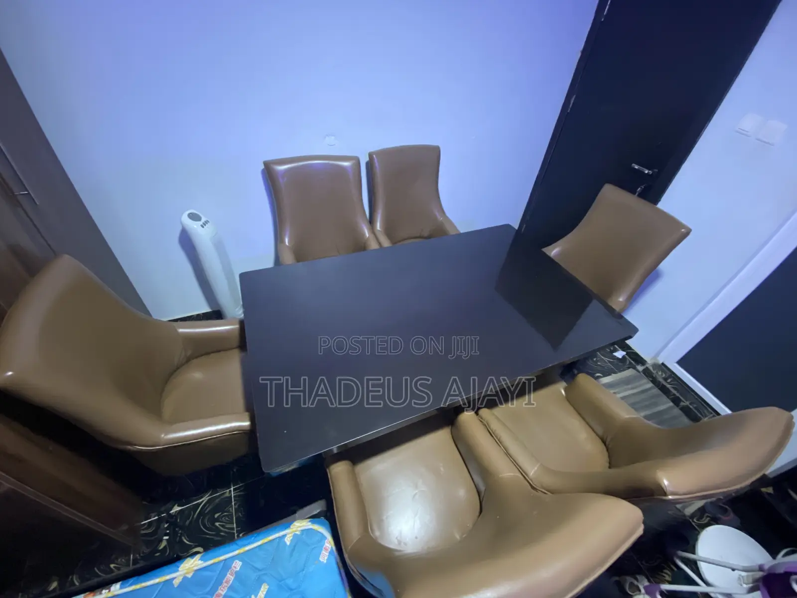 6 Seater Executive Dining Set With Chocolate Brown Table and Chairs