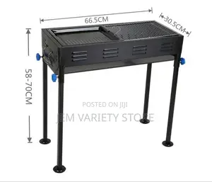 Outdoor Double Sided Rectangular Charcoal Barbecue (Bbq) Grill
