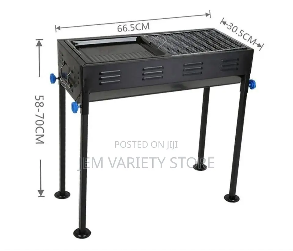 Outdoor Double Sided Rectangular Charcoal Barbecue (Bbq) Grill