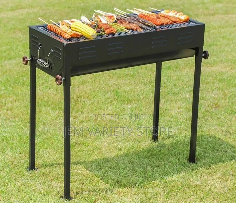 Outdoor Double Sided Rectangular Charcoal Barbecue (Bbq) Grill