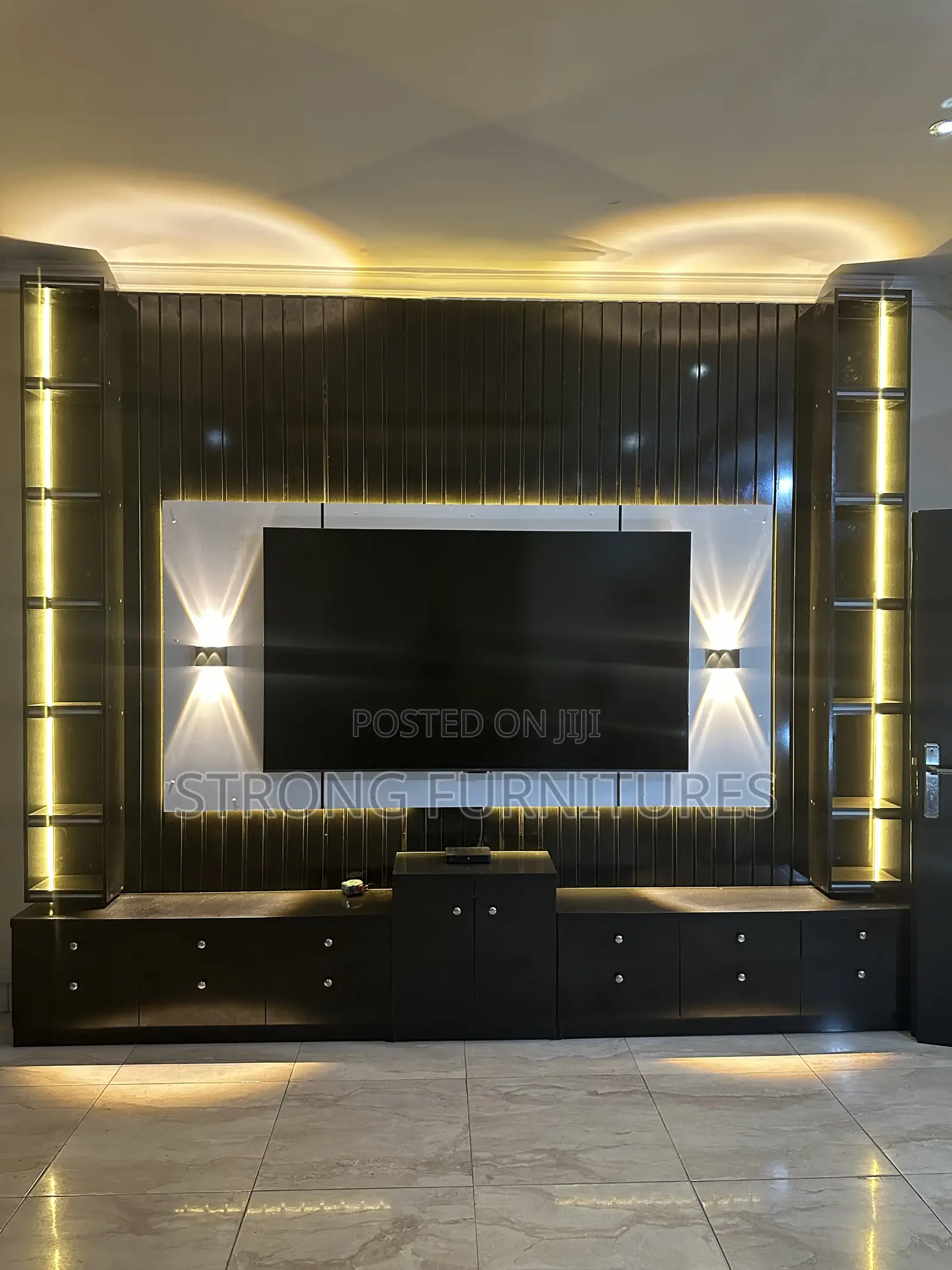 Executive Black TV Console